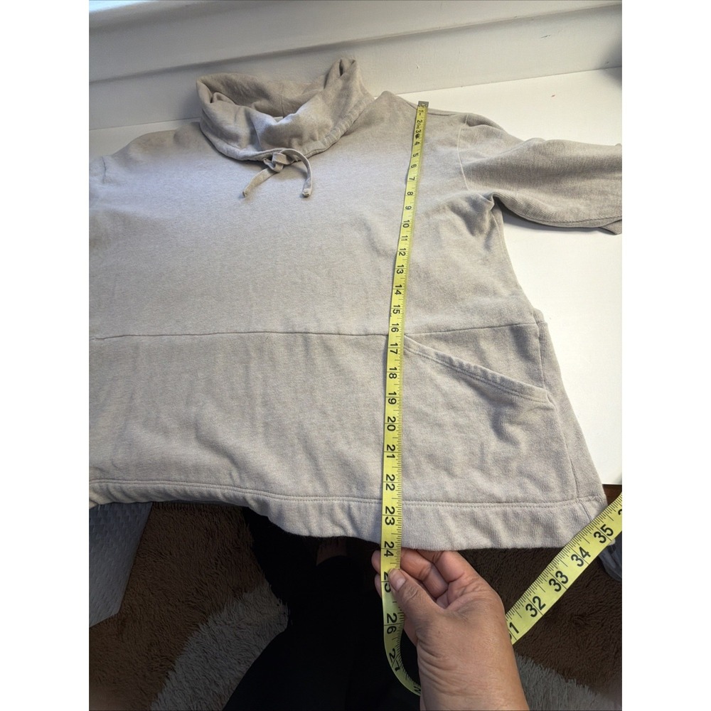 Pure Jill Women's XL P Beige‎ Cowl Neck Soft-touch  Cotton Terry Sweatshirt - Picture 6 of 6